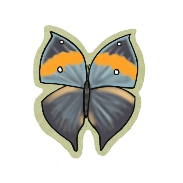 Orange Oak Leaf- Sticker